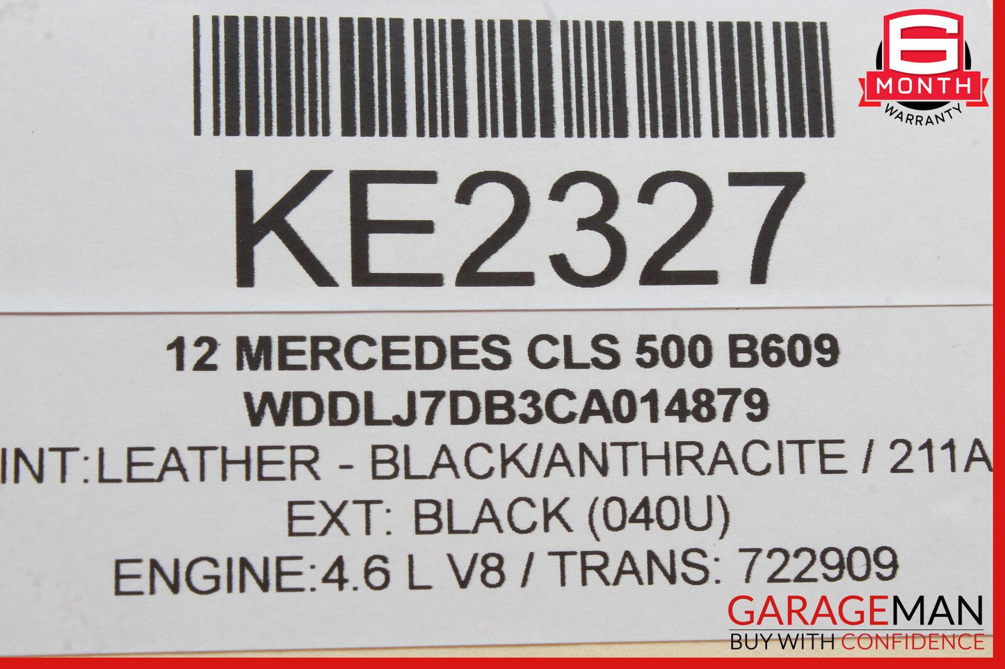 12-18 Mercedes W218 CLS550 4.6L Right Exhaust Pipe Adapter 2781400808 OEM