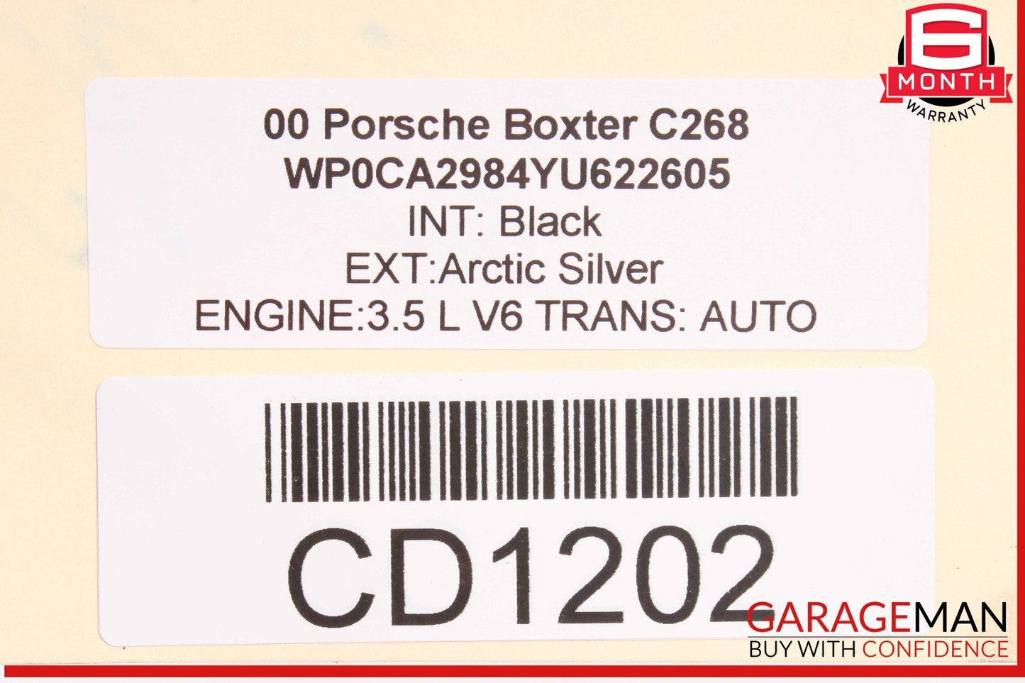 97-04 Porsche Boxster 986 Rear Trunk Lid Cover Panel OEM