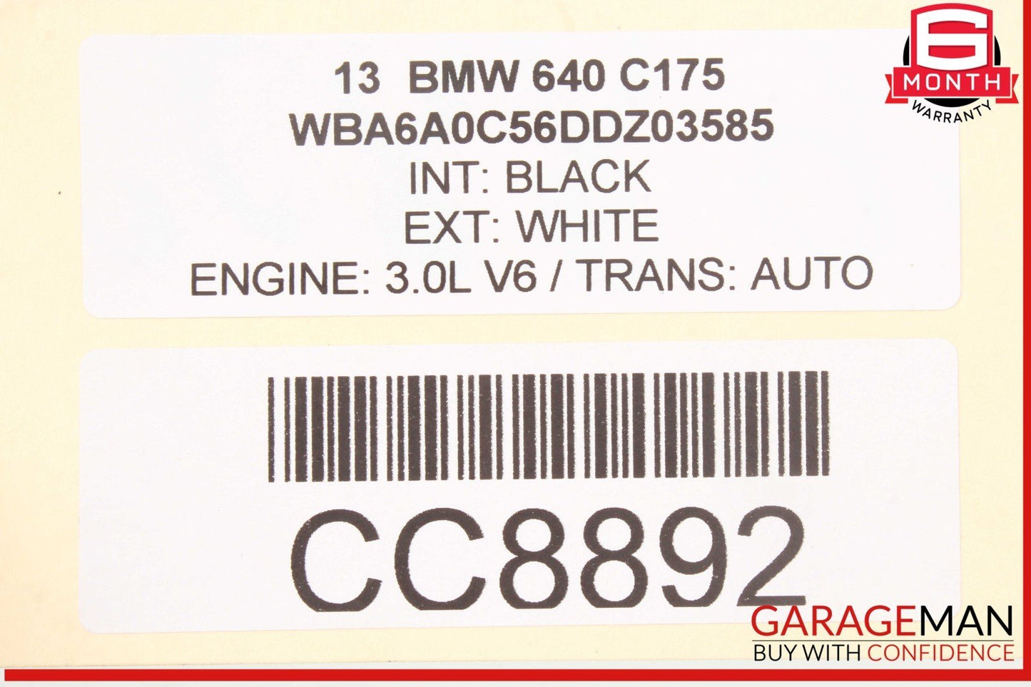 13-19 BMW 640i 650i F06 Front Right Passenger Side Door Exterior Shell OEM