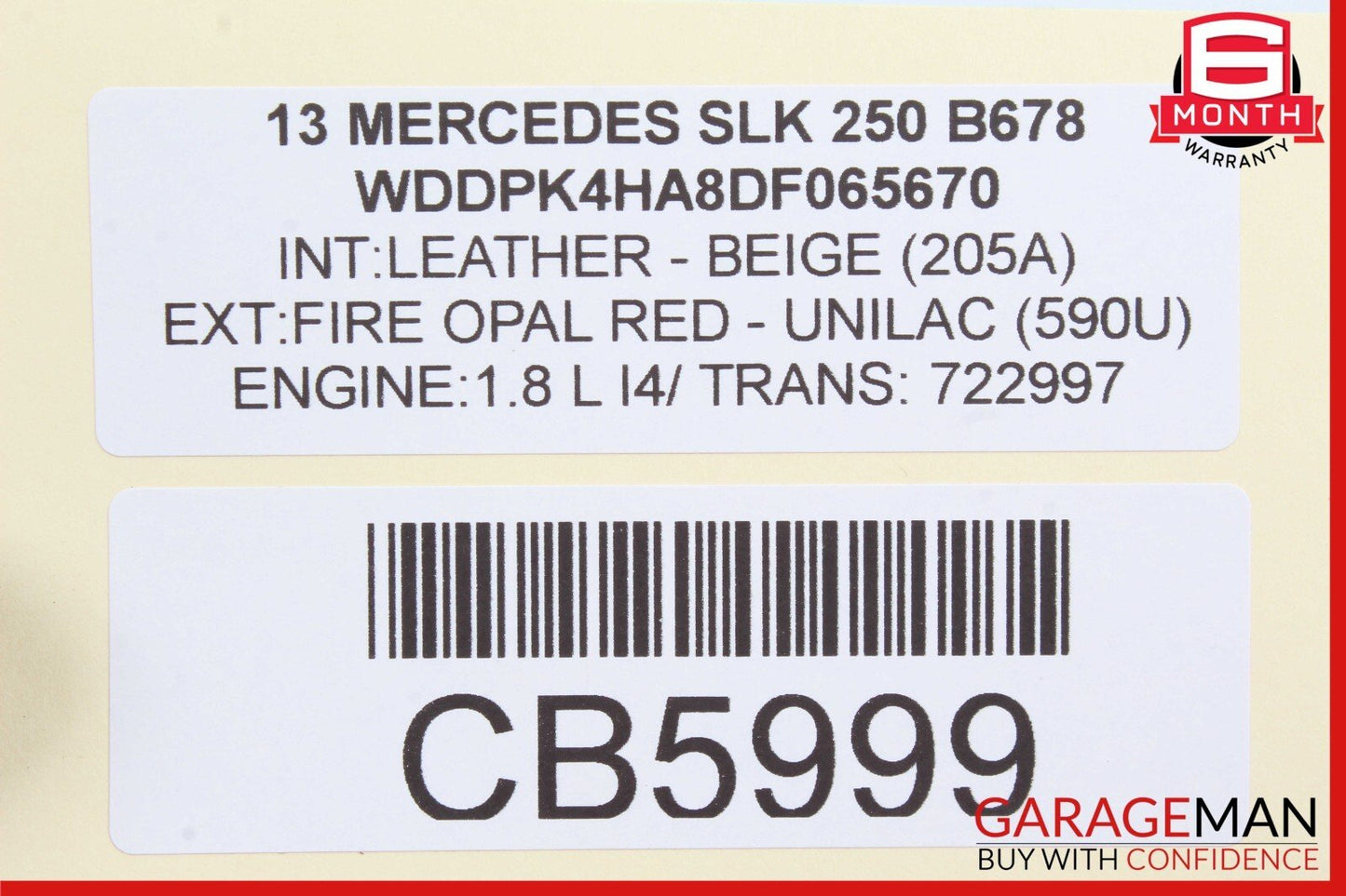 12-20 Mercedes R172 SLK250 SLK350 Front Right Side Door Lock Latch Actuator