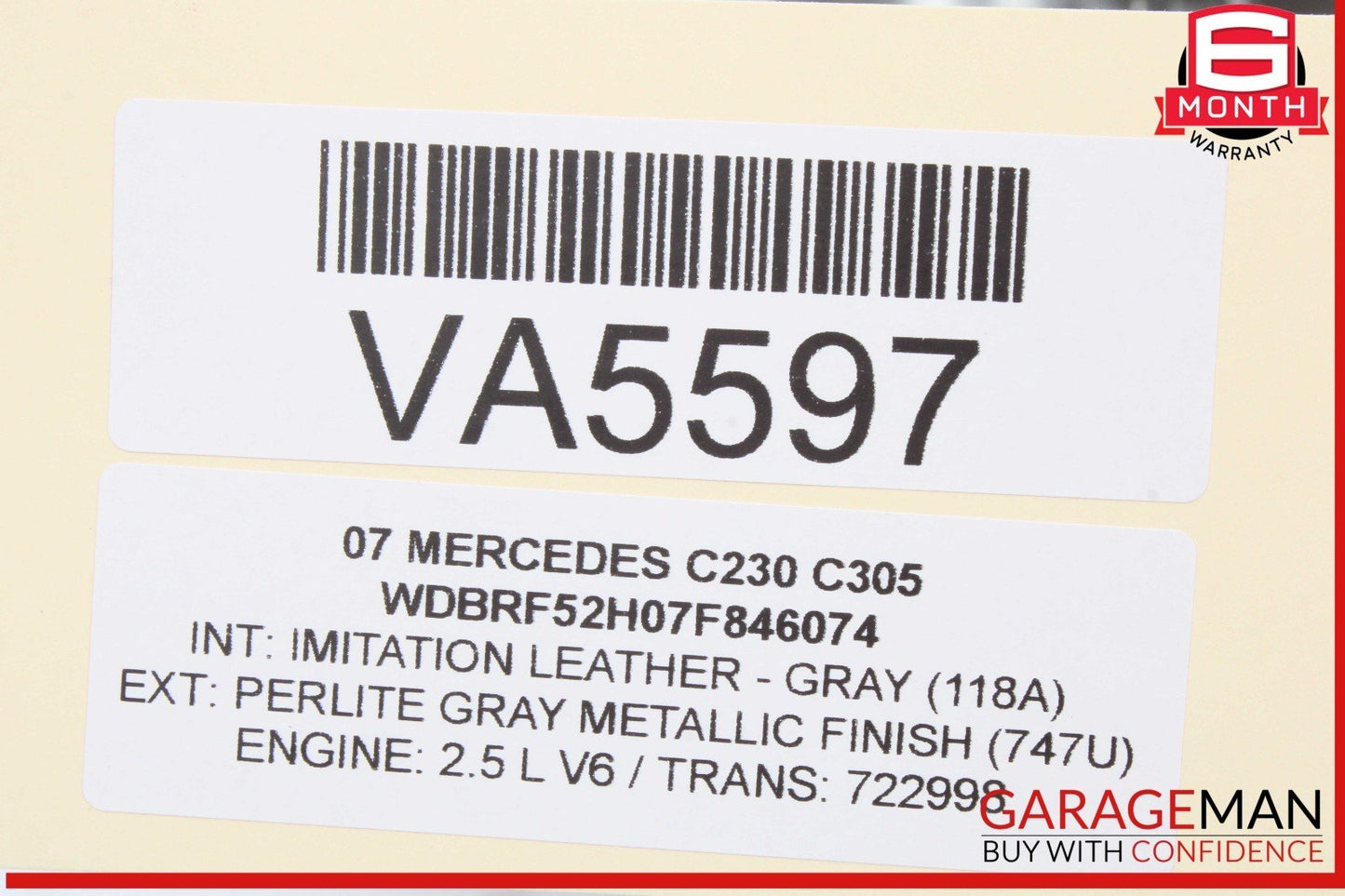 06-13 Mercedes W203 C230 ML350 Left Side Engine Cylinder Head Valve Cover OEM
