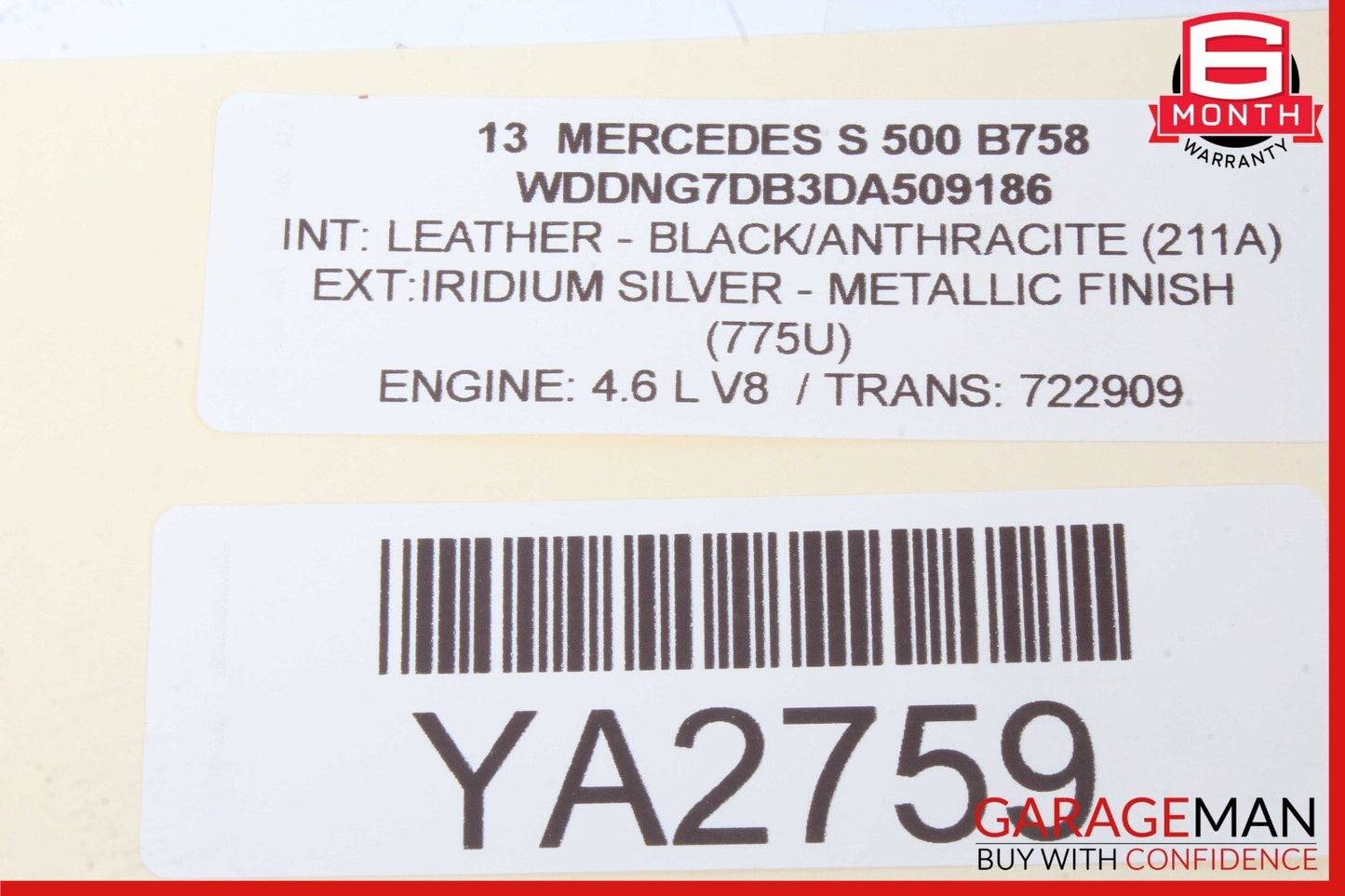 10-13 Mercedes W221 S550 S500 S65 AMG Rear Sam Fuse Box Relay Module Control