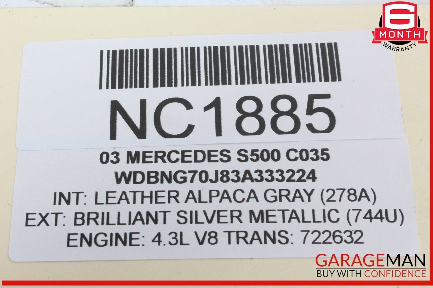 00-06 Mercedes W220 S500 Rear Left & Right Side Door Audio Sound Speaker Set OEM