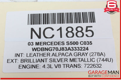 00-06 Mercedes W220 S500 Rear Left & Right Side Door Audio Sound Speaker Set OEM