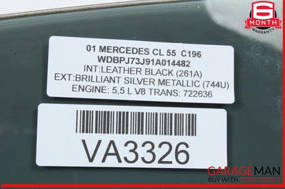 00-06 Mercedes W215 CL55 AMG CL500 Front Right Side Door Window Auto Glass OEM