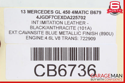 11-20 Mercedes X166 GL450 SL550 S550 M278 High Pressure Fuel Pump Line Set