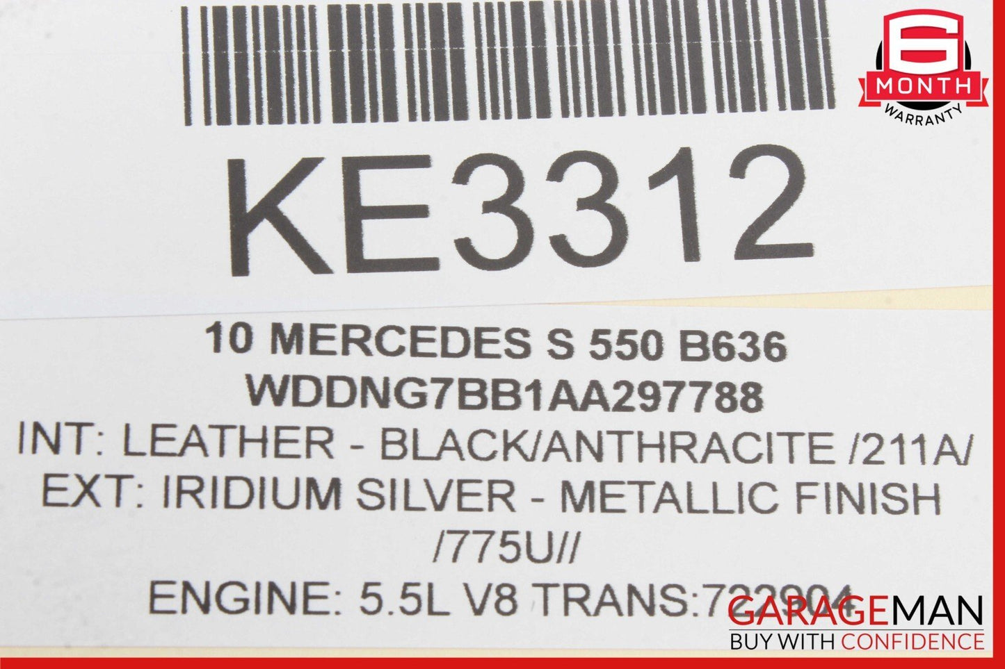 07-14 Mercedes W221 S550 CL600 Rear Trunk Lid Lock Latch Actuator w/ Handle Assy