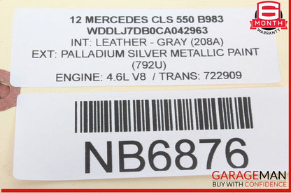 12-14 Mercedes W218 CLS550 CLS500 CLS63 AMG Trunk Lid Tailgate Handle Trim OEM