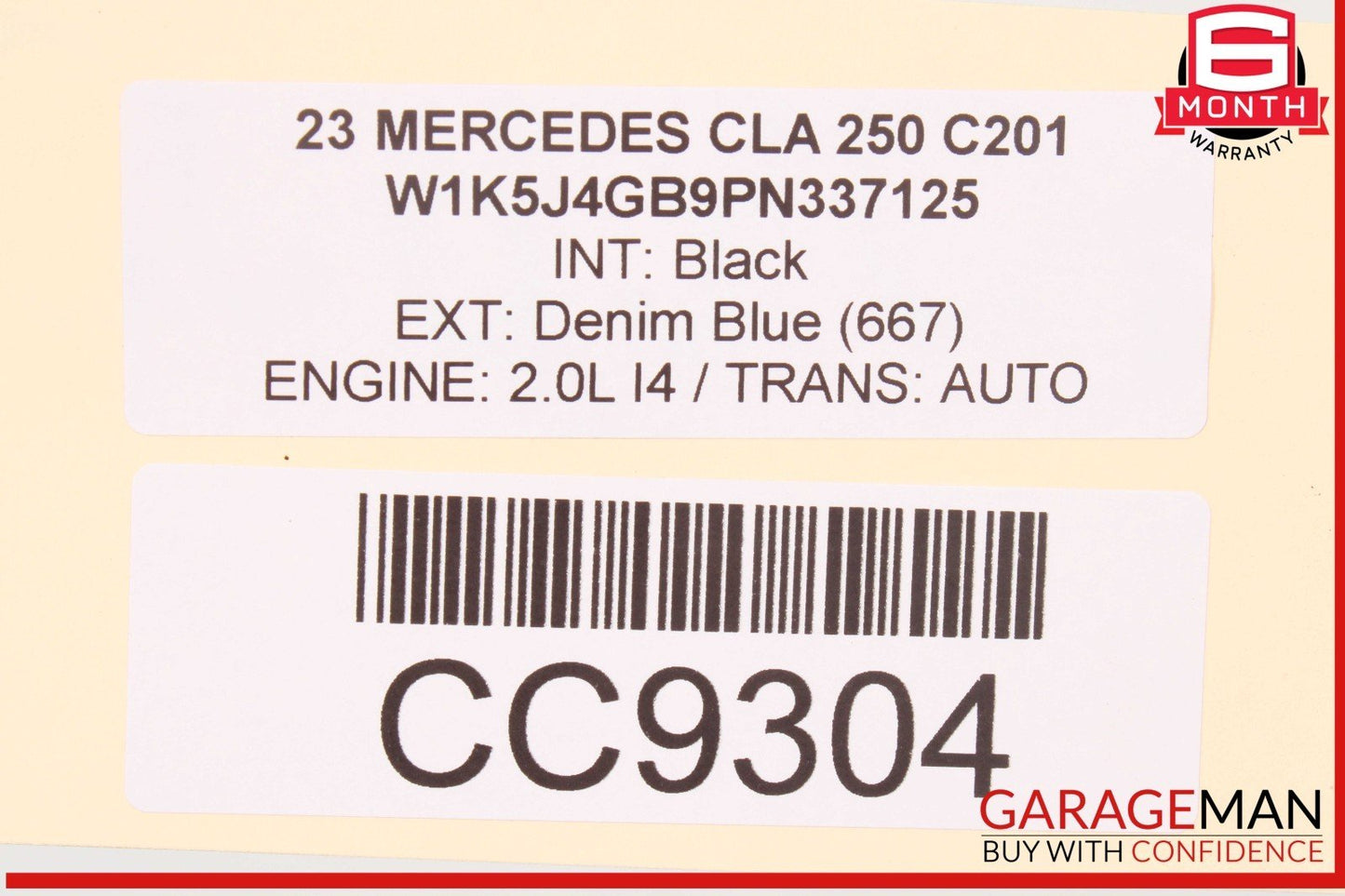 20-23 Mercedes C118 W118 CLA250 Front Left Driver Side Door Shell Panel OEM