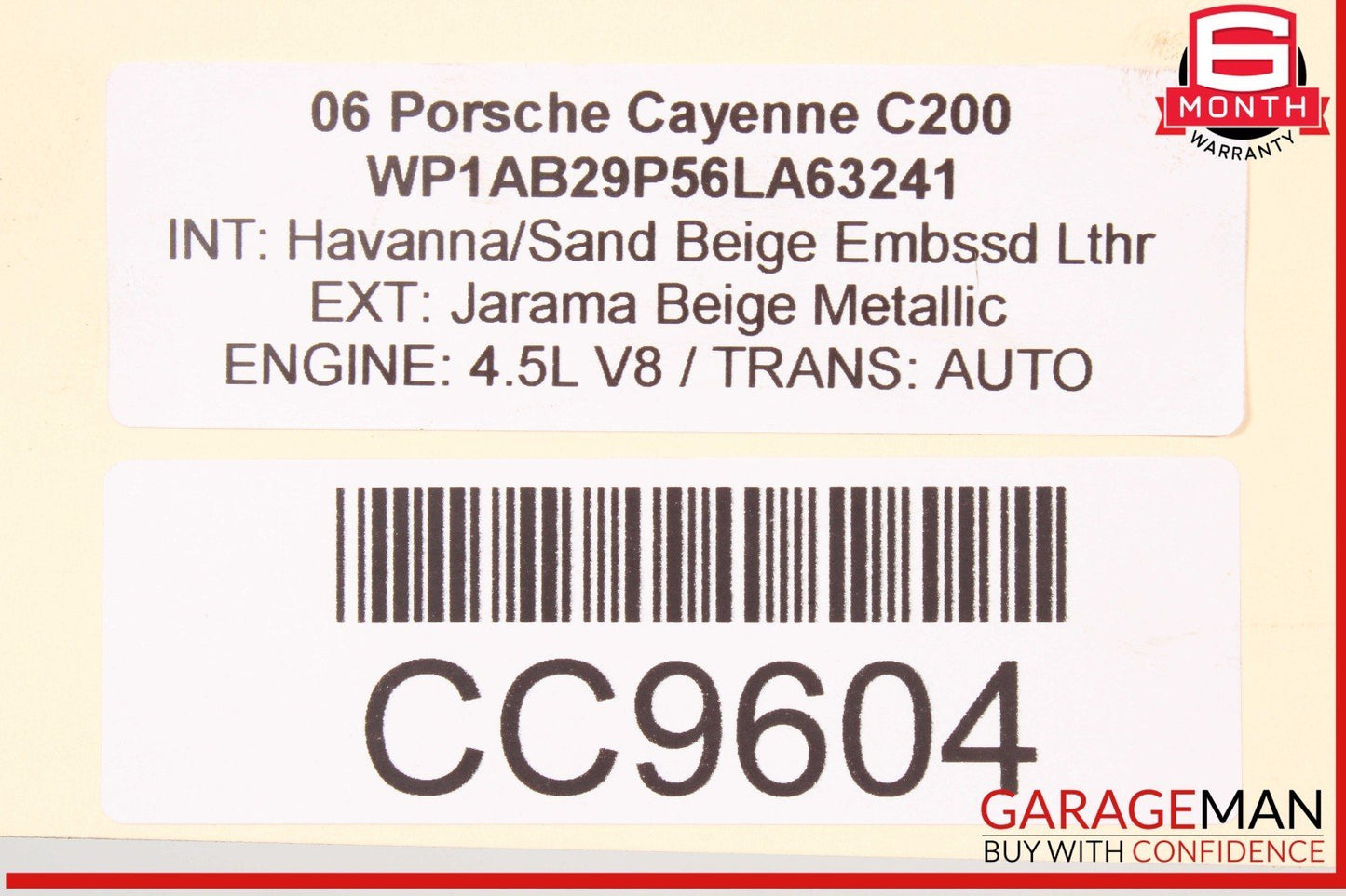 03-06 Porsche Cayenne 955 Front Subframe Crossmember Sub Frame Rebar Assembly