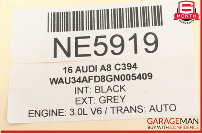 11-18 Audi A8 S8 Front Right Side Inner Door Panel Cover w/ Lock Latch & Motor