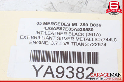 02-05 Mercedes W163 ML500 Center Console Shifter Window Control Switch Trim Assy