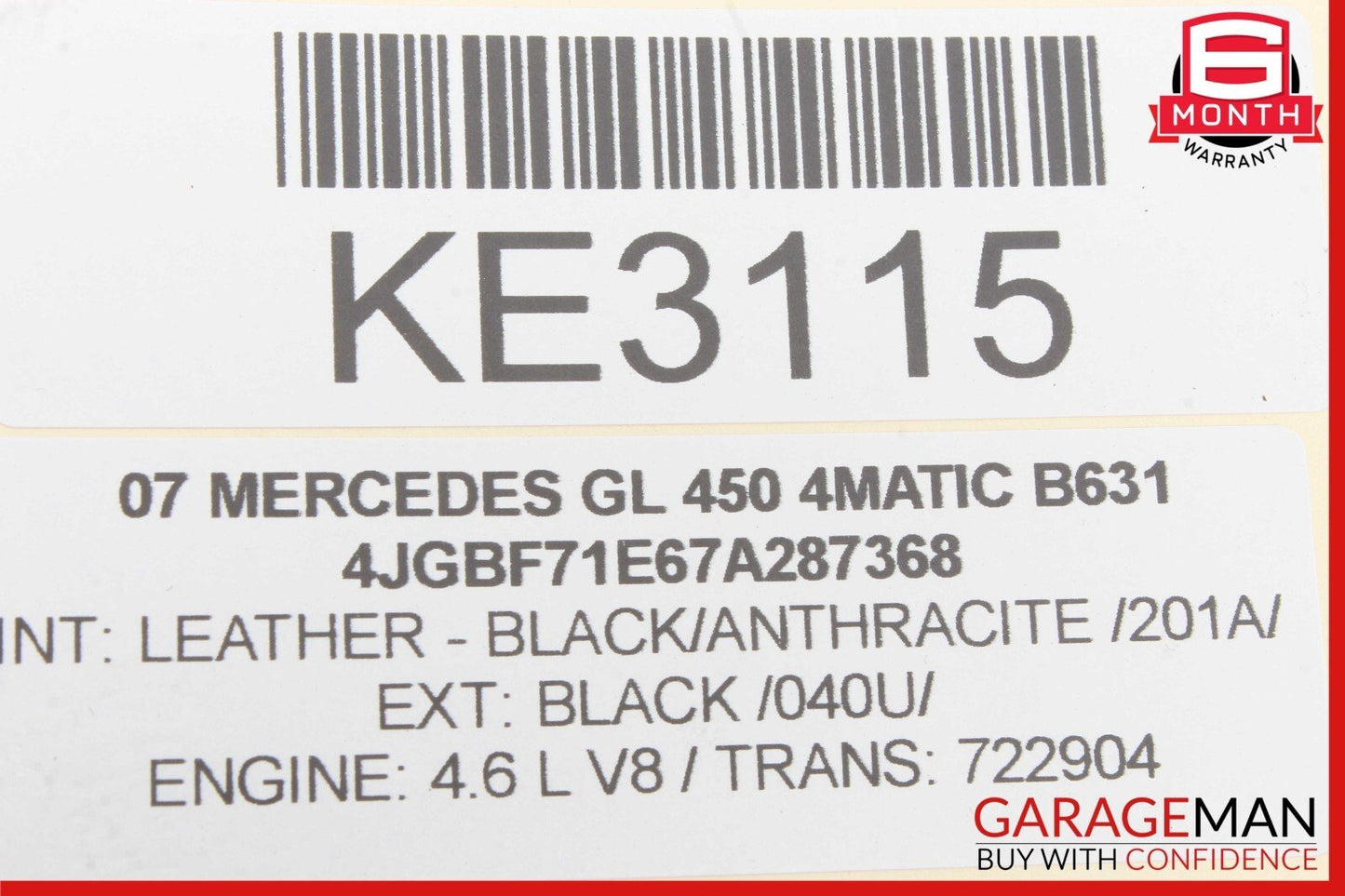 06-13 Mercedes X164 GL450 ML550 Rear Bumper Parking Sensor Wire Harness PDC OEM