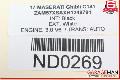 14-17 Maserati Ghibli Rear Right & Left Side Door Sound Audio Speaker Set of 2