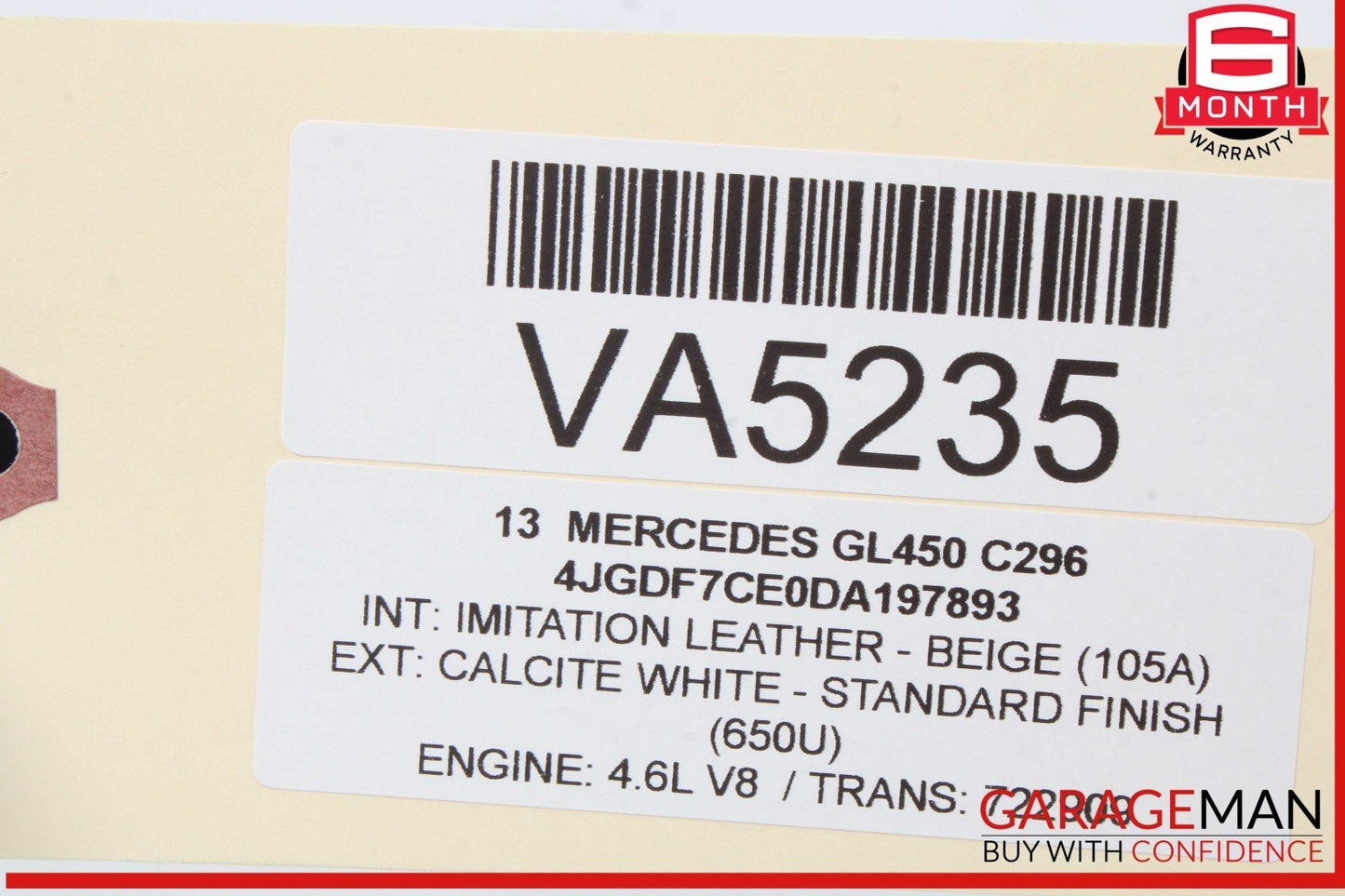 12-13 Mercedes X166 GL450 ML550 4.6L Engine Motor Wire Wiring Harness Wires OEM