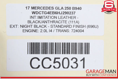 15-20 Mercedes X156 GLA250 GLA45 AMG Rear Left Driver Side Door Shell Panel OEM