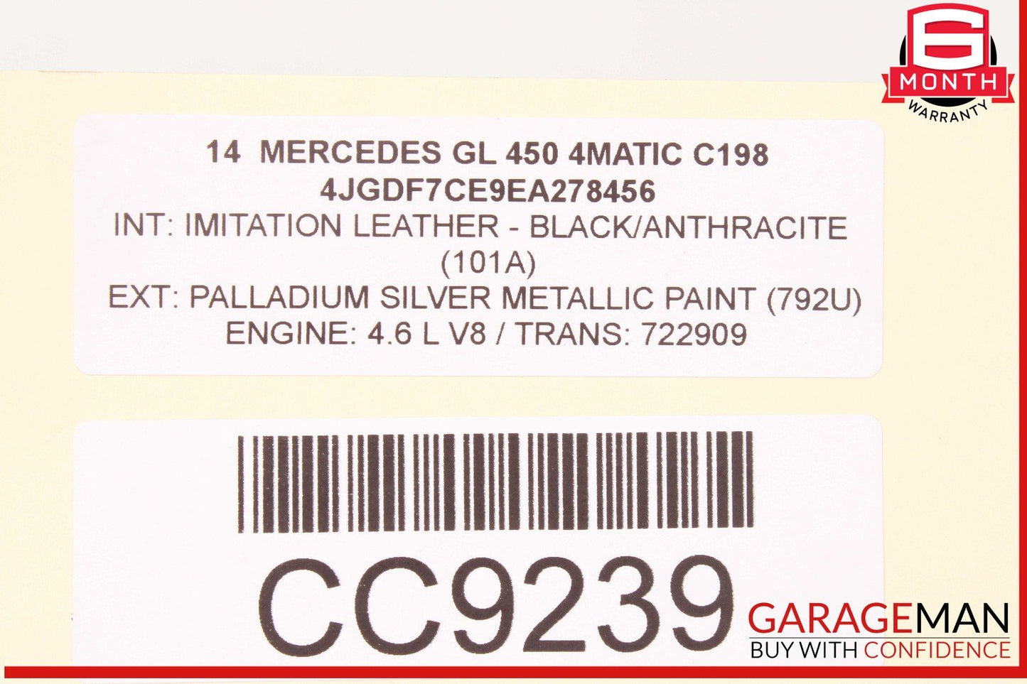 12-19 Mercedes X166 GL450 GL550 Panoramic Sunroof Frame Assembly OEM