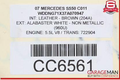 07-09 Mercedes W221 S550 S450 Upper Radiator Core Support Headlight Bracket OEM
