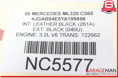 98-05 Mercedes W163 ML320 Front Upper Radiator Core Support Bracket Panel OEM