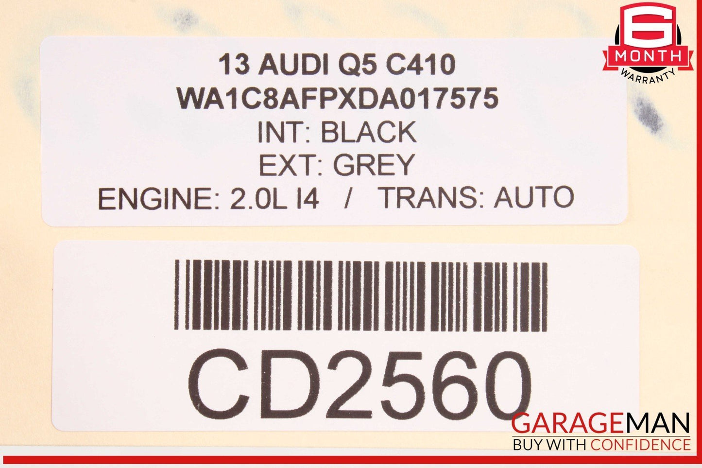 2009-2017 Audi Q5 Left Rear Door Shell Panel 8R0833051B Genuine