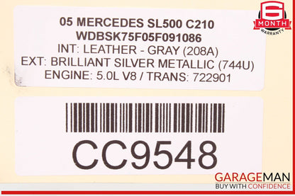 03-12 Mercedes R230 SL500 SL600 Pano Panoramic Roof Top Glass OEM