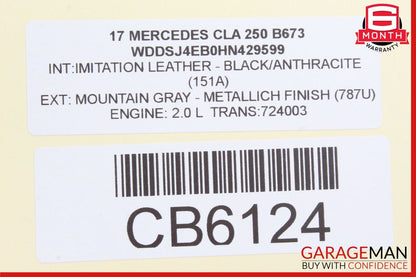 14-19 Mercedes W117 CLA250 CLA45 AMG Rear Right Side Door Lock Latch Actuator