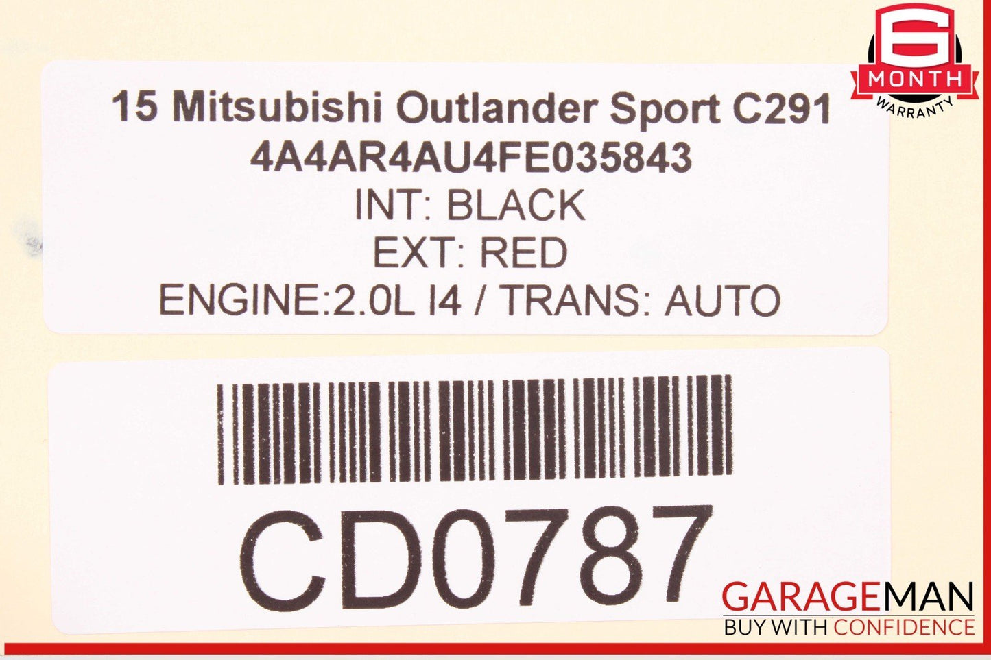 11-24 Mitsubishi Outlander Sport Front Right Passenger Side Door Shell Panel OEM