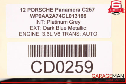 10-16 Porsche Panamera 970 Front Hood Bonnet Cover Panel OEM