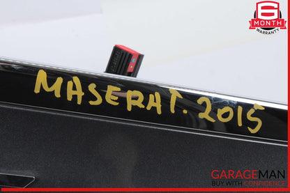 14-17 Maserati Ghibli Rear Trunk Lid Parking Camera Molding Panel Assembly OEM