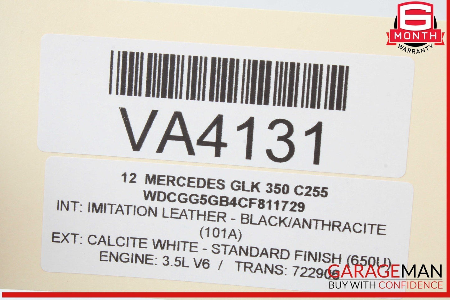 08-15 Mercedes X204 GLK350 Right Passenger Side Exterior Door Handle White OEM