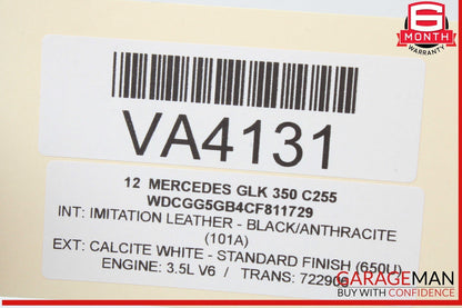 08-15 Mercedes X204 GLK350 Right Passenger Side Exterior Door Handle White OEM