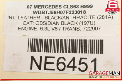 07-15 Mercedes CLS63 AMG W219 Fuel Injector Rail w/ Injectors 1560701895