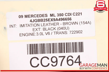 06-11 Mercedes W164 ML350 ML500 Front Hood Bonnet Cover Lid Panel Assy OEM