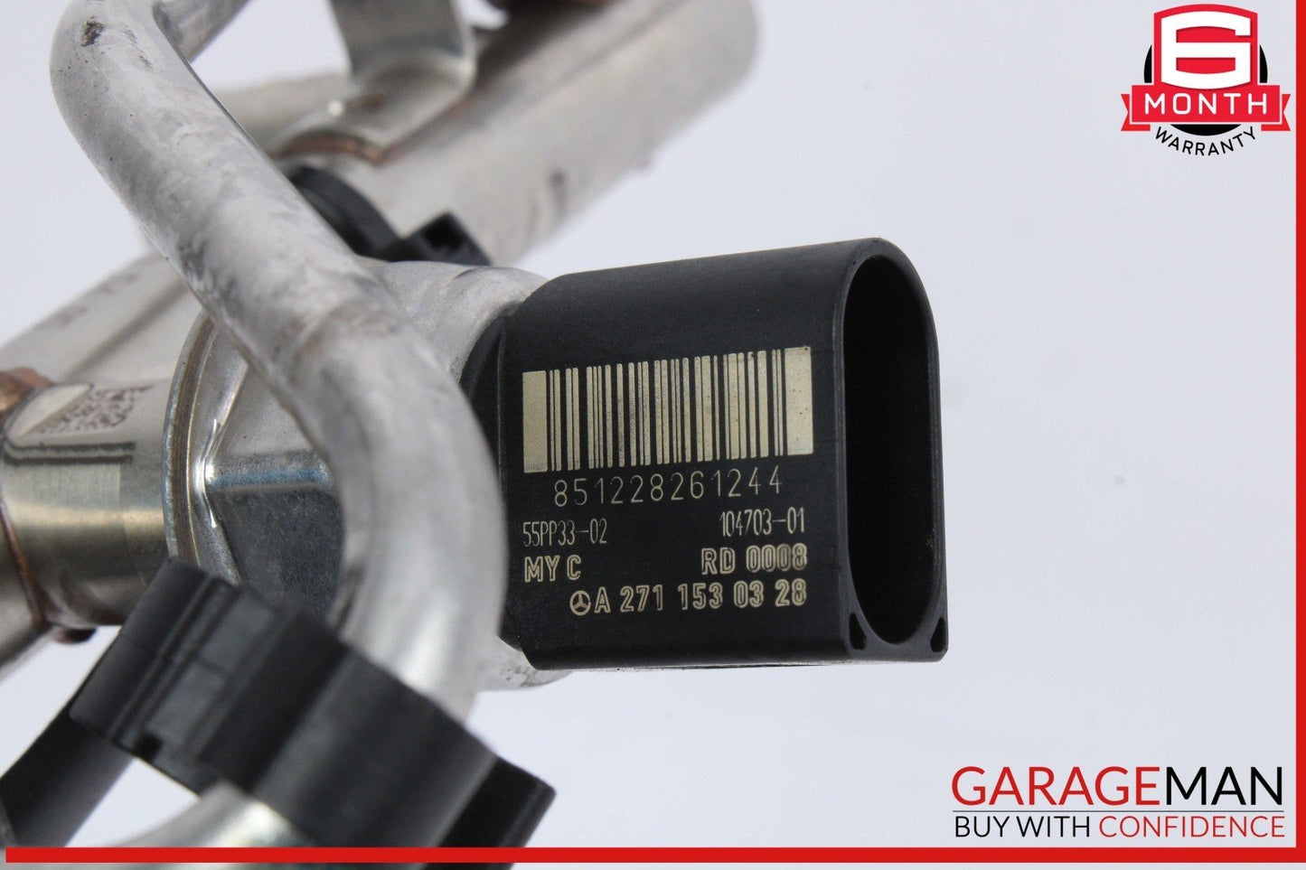 12-15 Mercedes W204 C250 CGI 1.8L M271 Fuel Injector Rail Line Assembly OEM