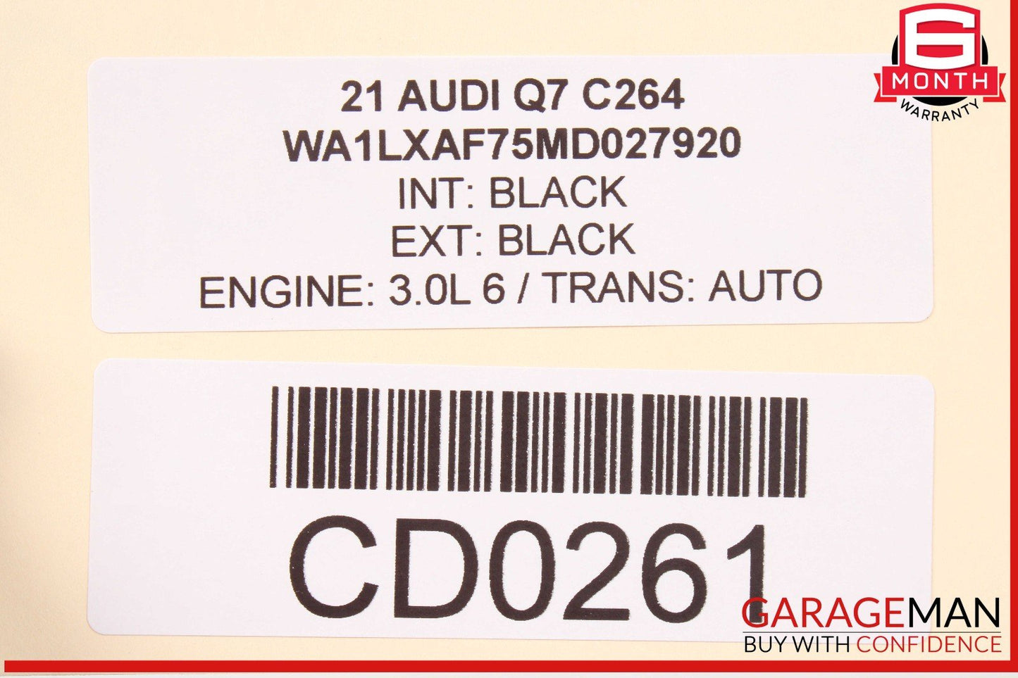 20-24 Audi Q7 Front Left Driver Side Lower Bottom Seat Cushion Black OEM