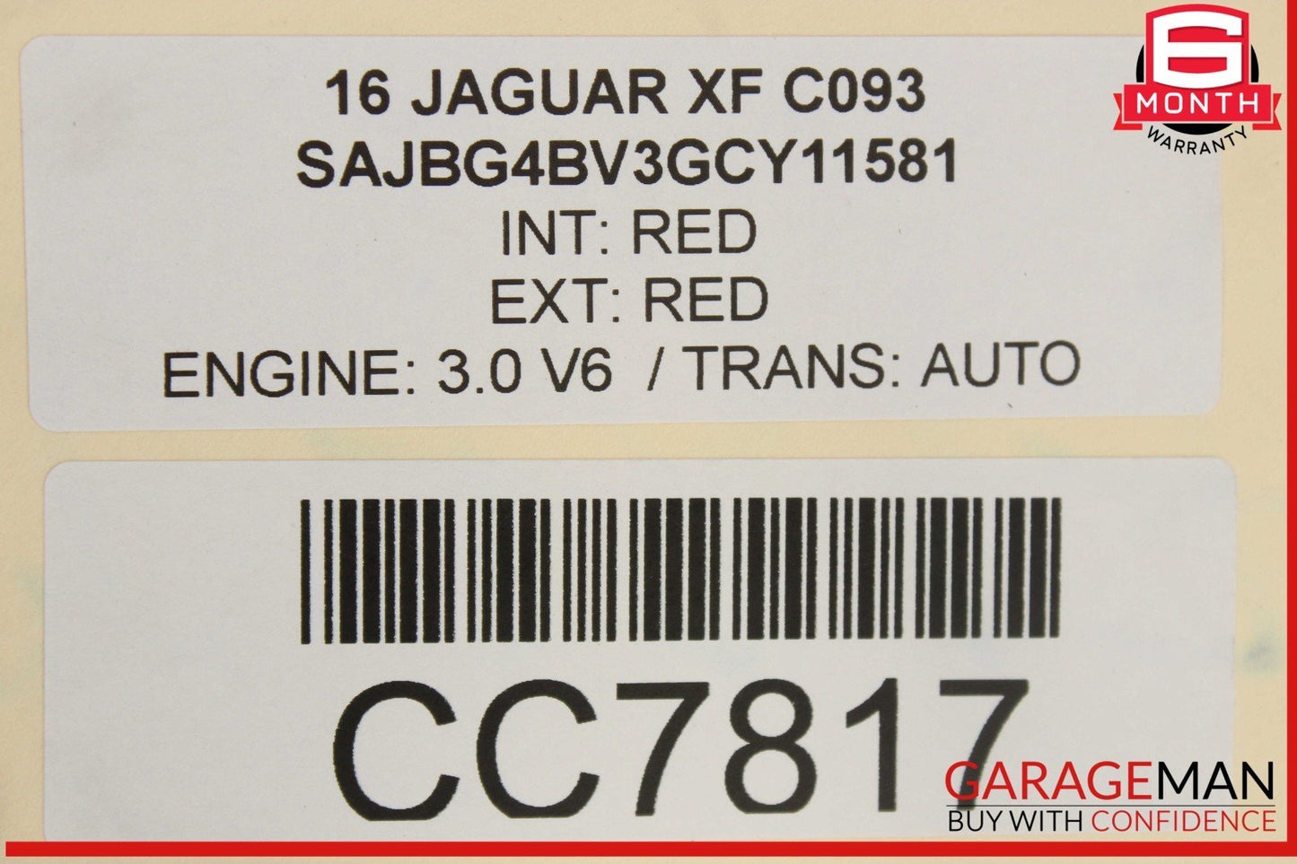 16-20 Jaguar XF RWD 3.0L Automatic Transmission Assembly OEM 139k