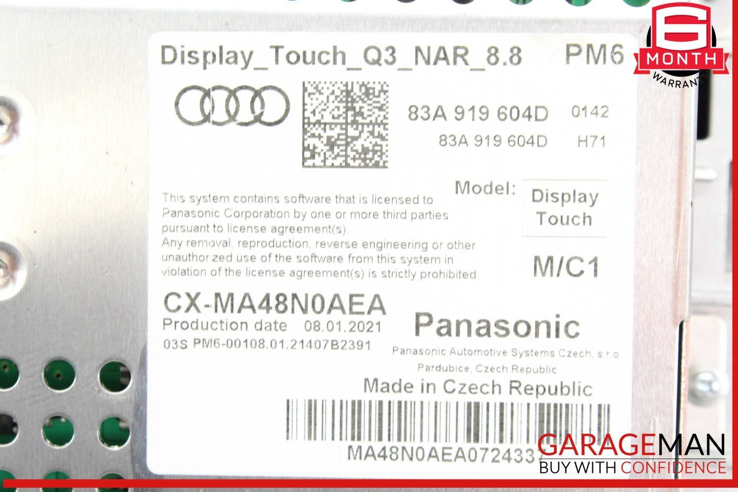 19-24 Audi Q3 Front Center Dash Info GPS Navigation Display Screen Monitor OEM