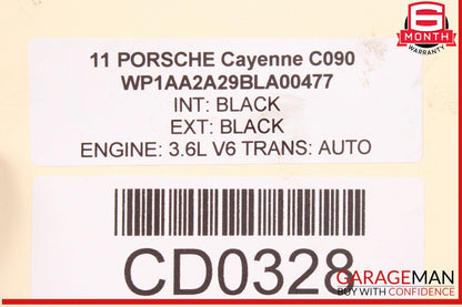 11-18 Porsche Cayenne 958 3.6L VR6 Rear Differential Diff Axle Carrier OEM