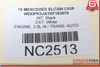 12-20 Mercedes R172 SLC300 SLK250 Convertible Top Right C Pillar Brace Support