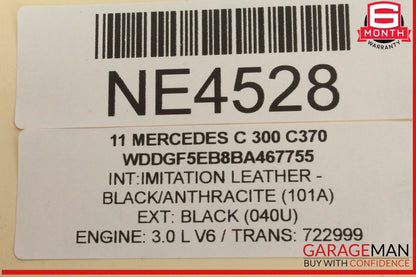 08-11 Mercedes W204 C300 Rear Left Driver Side Tail Light Lamp 2048200164 OEM