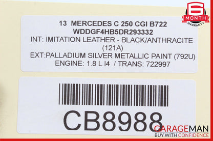 08-17 Mercedes W204 C250 C350 Rear Left Side Wheel Spindle Knuckle Hub Bearing