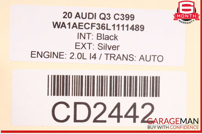 19-25 Audi Q3 Rear Left Driver Side Door Shell Panel Silver 83A833051C OEM