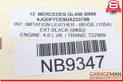 12-19 Mercedes X166 GL450 Engine Exhaust Front Pipe Left Side OEM