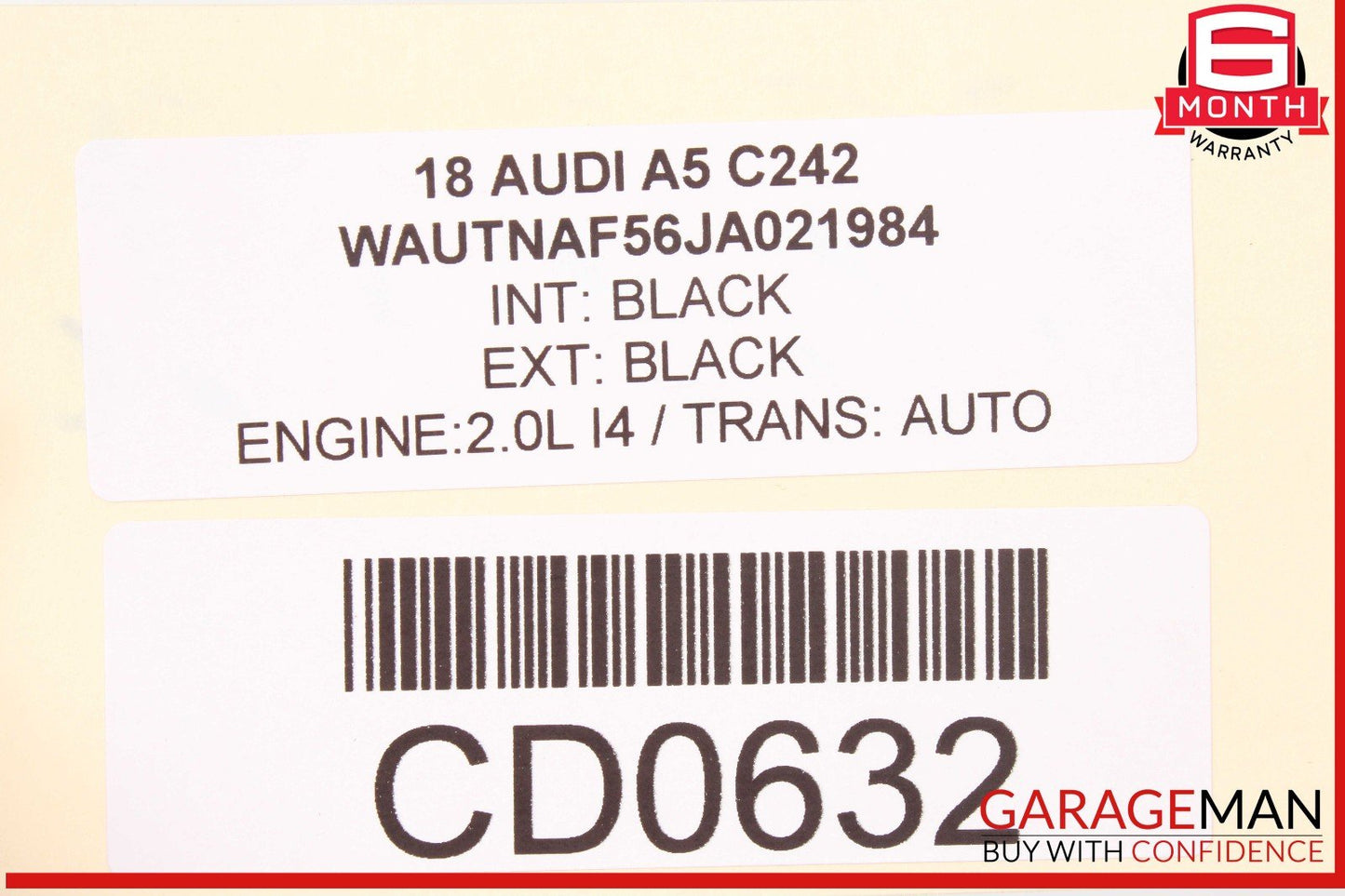 18-24 Audi A5 Front Left Lower Bottom Seat Cushion OEM