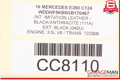 10-16 Mercedes W212 E350 Sedan Rear Right Side Exterior Door Shell Panel Black