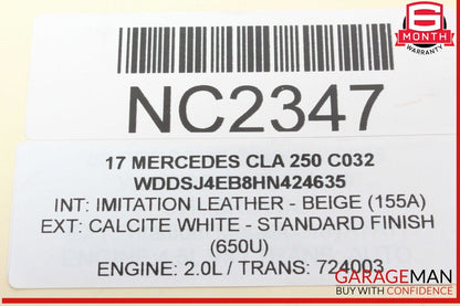 14-19 Mercedes W117 CLA250 2.0L Engine Motor Rear Timing Valve Cover OEM