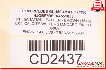 07-12 Mercedes X164 GL550 GL320 Hood Bonnet Panel Assembly White OEM