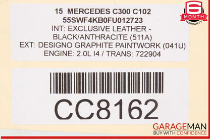 15-25 Mercedes W205 C300 GLC350e Front Right or Left Side Top Upper Seat Cushion