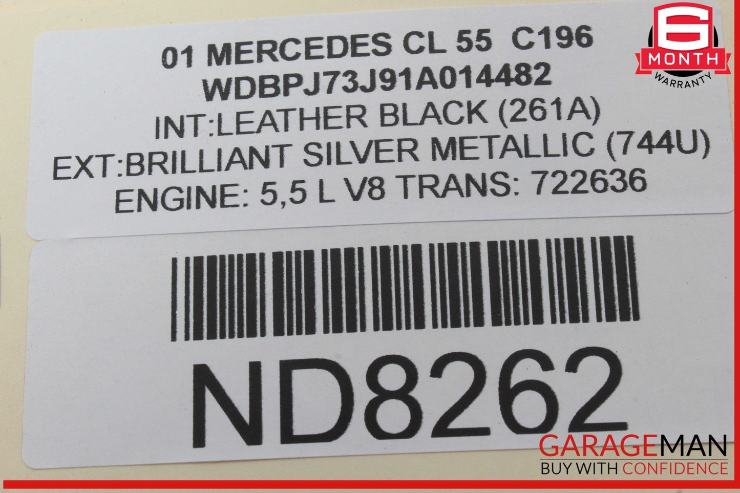 00-06 Mercedes W215 CL55 AMG Front Right Side Headlight Head Light Lamp Xenon