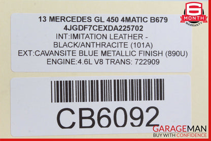 13-16 Mercedes X166 GL450 GL550 Roof Curtain Air Bag Right Passenger Side OEM